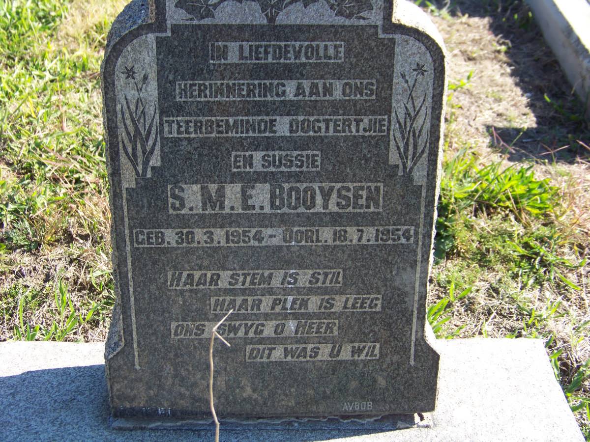 BOOYSEN S.M.E. 1954-1954