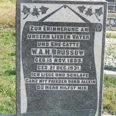 BRUSSOW W.A.H. 1859-1931