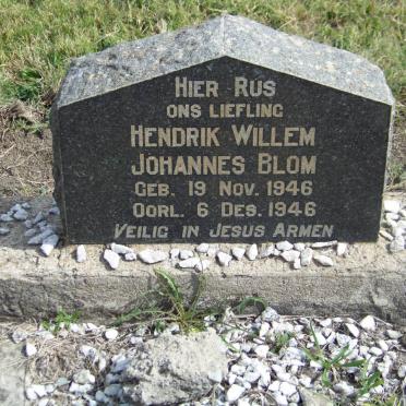 BLOM Hendrik Willem Johannes 1946-1946