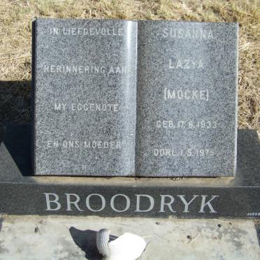 BROODRYK Susanna Lazya nee MOCKE 1933-1975