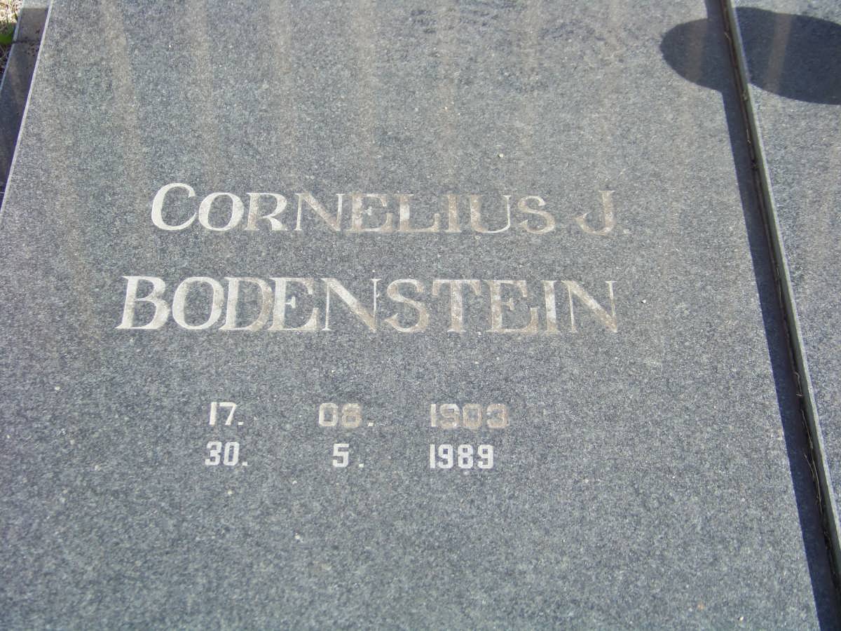 BODENSTEIN Cornelius J. 1903-1989