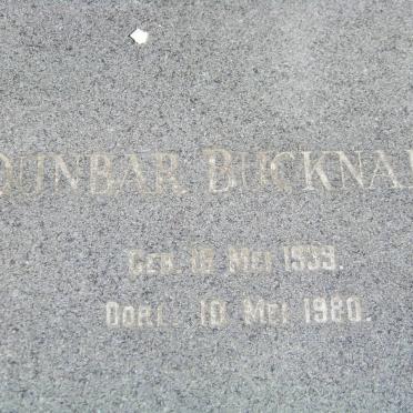 BUCKNALL Dunbar 1939-1980