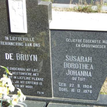 BRUYN Jacobus Hendrik Francois, de 1901-1996 &amp; Susarah Dorothea Johanna DU TOIT 1904-1976 _2