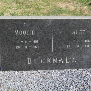 BUCKNALL Moodie 1906-1969 &amp; Alet 1907-1988