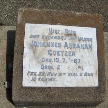 COETZER Johannes Abraham 1867-1941