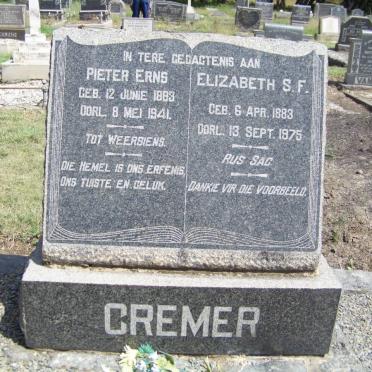 CREMER Petrus Erns 1883-1941 &amp; Elizabeth S.F. 1883-1975