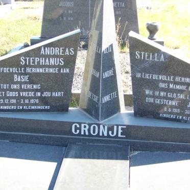 CRONJE Andreas Stephanus 1911-1976 &amp; Stella 1919-1987