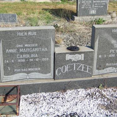 COETZEE Dirk Petrus 1890-1978 &amp; Annie Margaritha Carolina 1896-1958