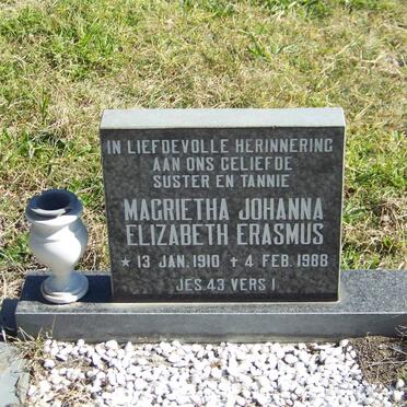 ERASMUS Magrietha Johanna Elizabeth 1910-1988