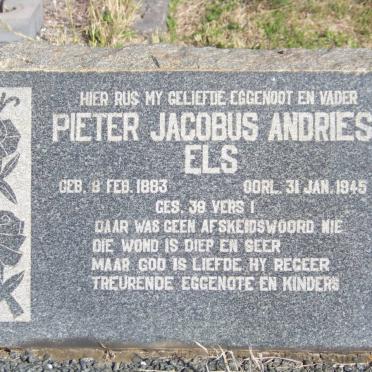 ELS Pieter Jacobus Andries 1883-1945