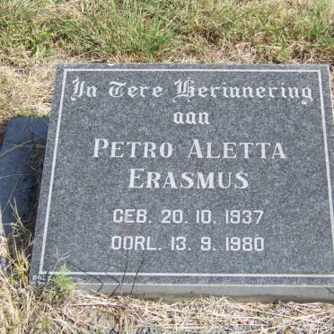 ERASMUS Petro Aletta 1937-1980