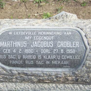 GROBLER Marthinus Jacobus 1880-1958