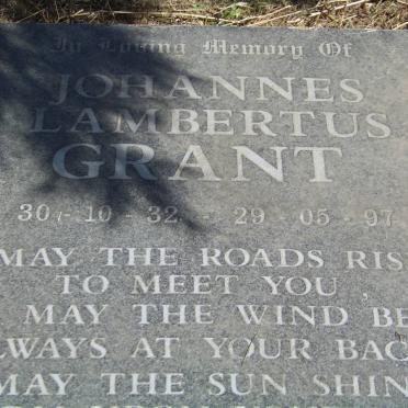 GRANT Johannes Lambertus 1932-1997