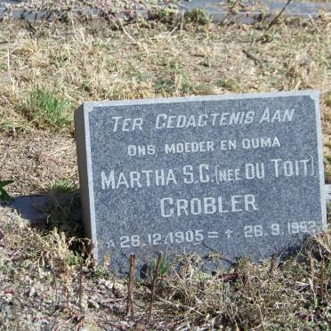 GROBLER Martha S.C. nee DU TOIT 1905-1992