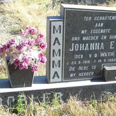 GROBLER Hendrik J. de J. 1916-1999 &amp; Johanna E. V.D. WATH 1916-1993 _2