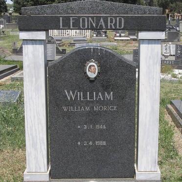 LEONARD William Morice 1945-1988