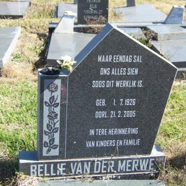 MERWE Bellie, van der 1926-2005