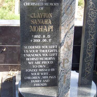 MOHAPI Clayton Sanaha 1952-2001