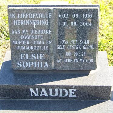 NAUDE Elsie Sophia 1916-2004