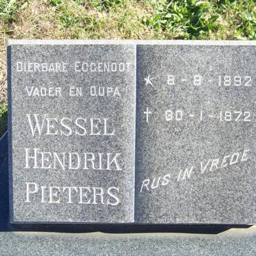 PIETERS Wessel Hendrik 1892-1972