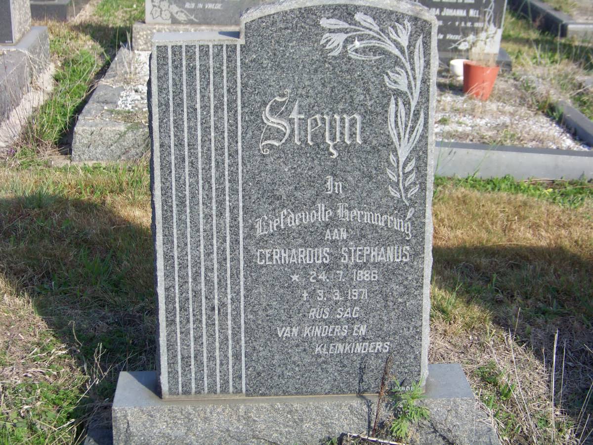 STEYN Gerhardus Stephanus 1886-1971