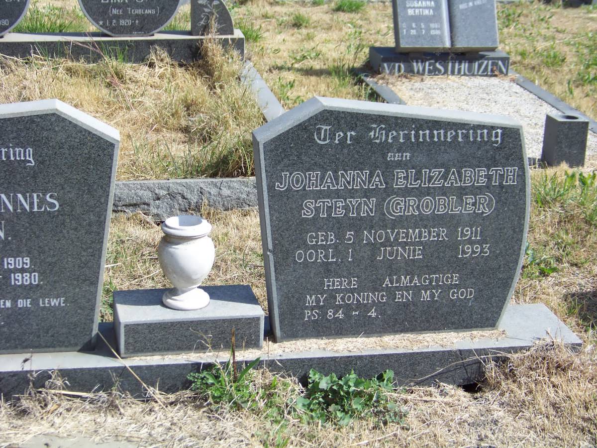 STEYN Johanna Elizabeth nee GROBLER 1911-1993