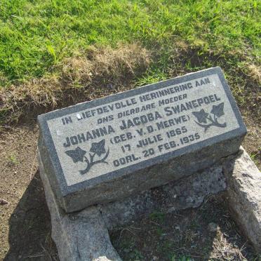 SWANEPOEL Johanna Jacoba nee V.D. MERWE 1865-1935
