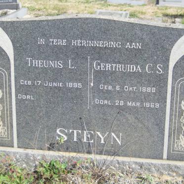 STEYN Theunis L. 1895- &amp; Gertruida C.S. 1888-1969