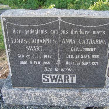 SWART Louis Johannes 1872-1955 &amp; Anna Catharina JOUBERT 1885-1971