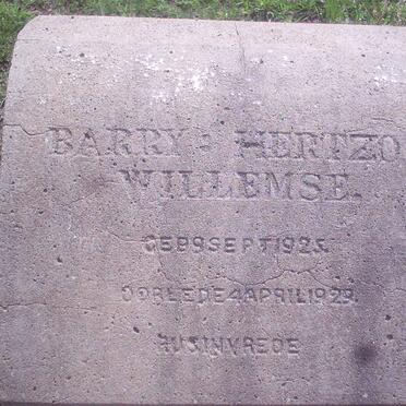 WILLEMSE Barry Hertzog 1925-1929