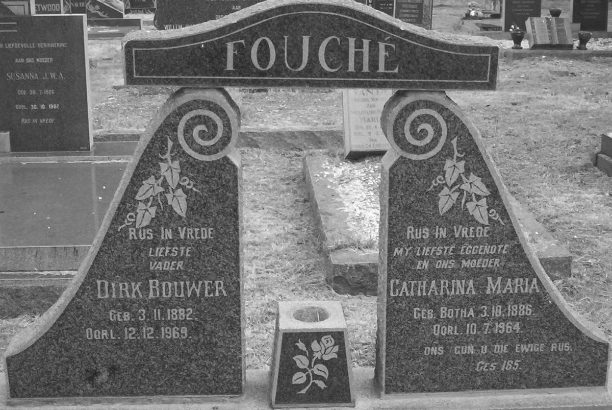 FOUCHE Dirk Bouwer 1882-1969 & Catharina Maria BOTHA 1886-1964