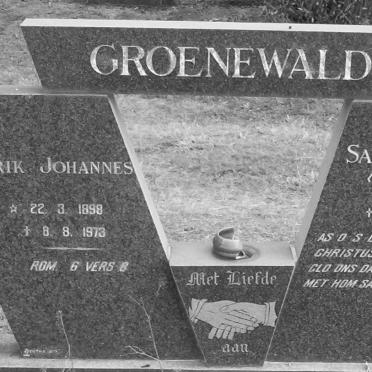 GROENEWALD Hendrik Johannes 1898-1973 &amp; Sara Johanna ZIETSMAN 1899-1981