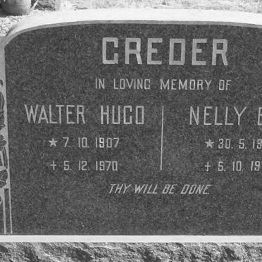 GREDER Walter Hugo 1907-1970 &amp; Nelly E.M. 1911-1979