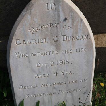 DUNCAN Gabriel C. -1915