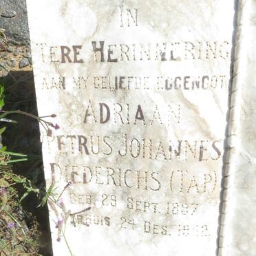 DIEDERICHS Adriaan Petrus Johannes 1897-1942