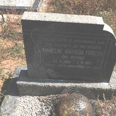 FERREIRA Madeline Mathilda nee DELPORT 1902-1962