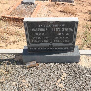 GREYLING Marthinus 1887-1958 &amp; Lasea Christina 1897-1986