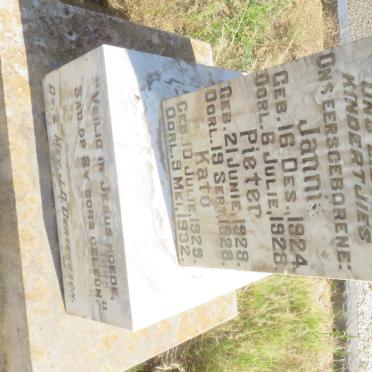 GERTENBACH Jannie 1924-1928 :: GERTENBACH Pieter 1928-1928 :: GERTENBACH Kato 1929-1932
