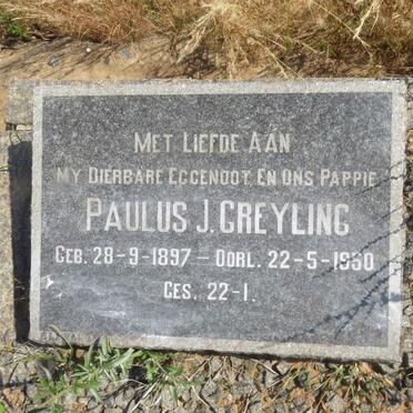GREYLING Paulus J. 1897-1950