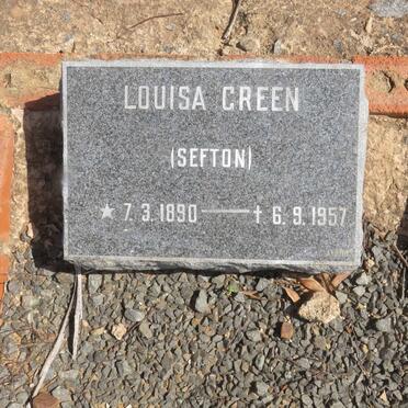 GREEN Louisa nee SEFTON 1890-1957
