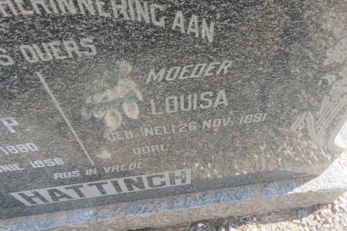 HATTINGH Christiaan P. 1880-1958 & Louisa NEL 1891-