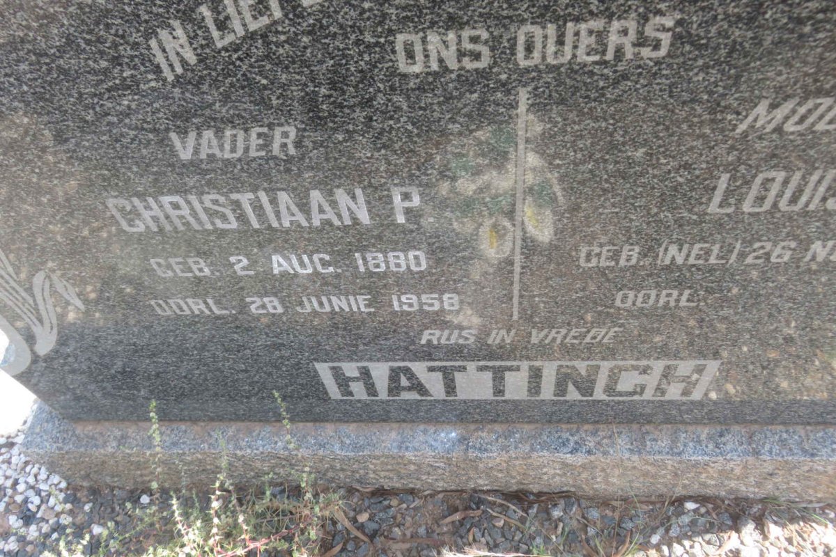 HATTINGH Christiaan P. 1880-1958 & Louisa NEL 1891-