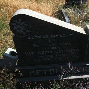 HEYDENRYCH Catharina Johanna voorheen VENTER 1928-1980