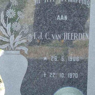 HEERDEN F.J.C., van 1906-1970