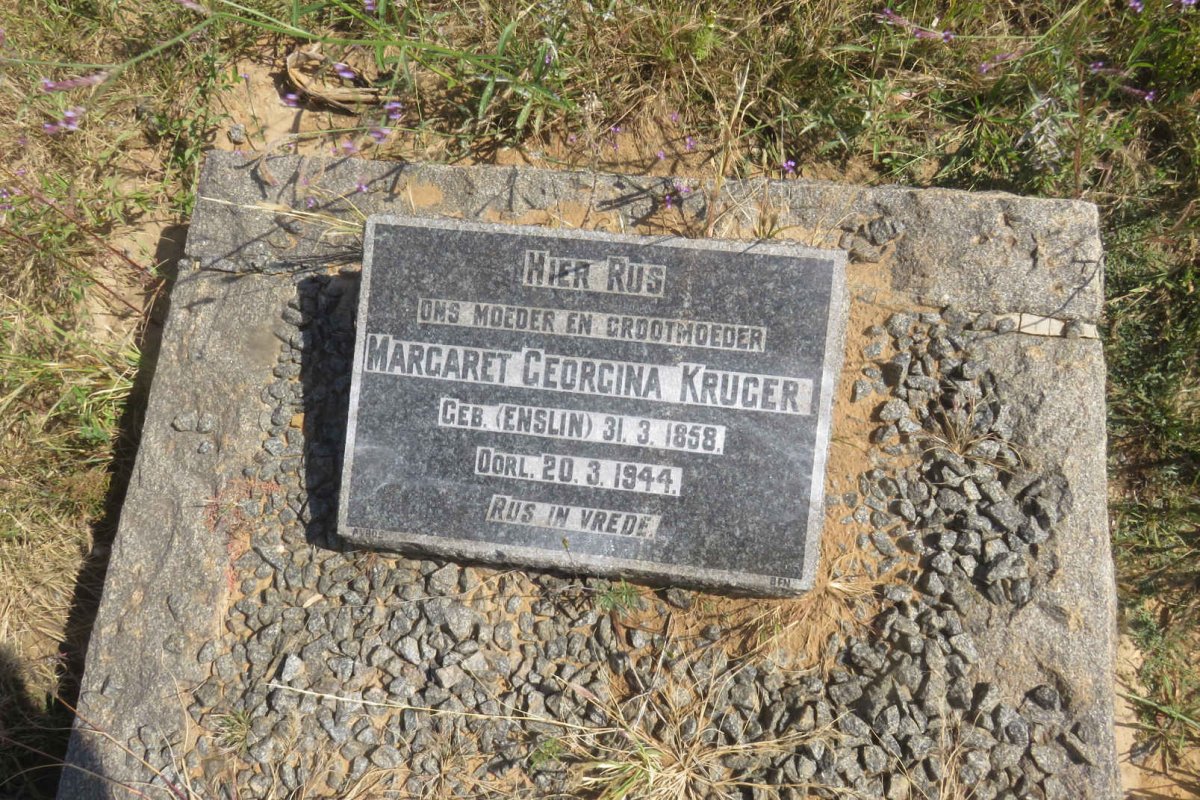 KRUGER Margaret Georgina nee ENSLIN 1858-1944