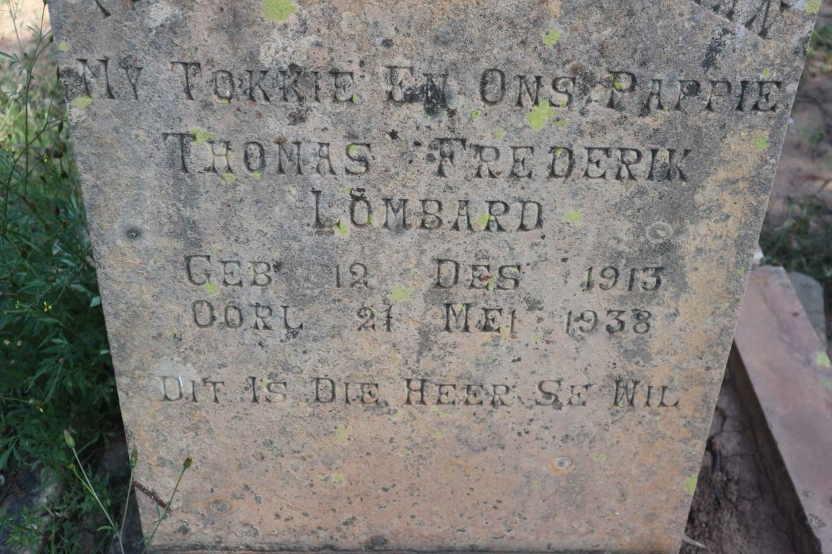 LOMBARD Thomas Frederik 1913-1938