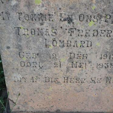 LOMBARD Thomas Frederik 1913-1938