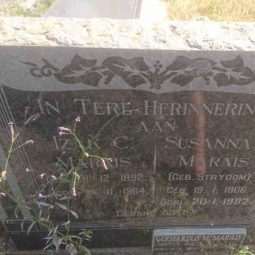 MARAIS Izak C. 1892-1964 &amp; Susanna E. STRYDOM 1906-1982