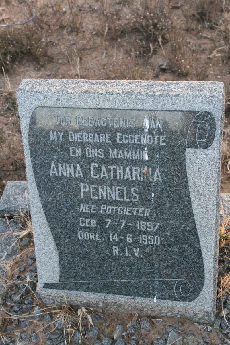 PENNELS Anna Catharina nee POTGIETER 1897-1950