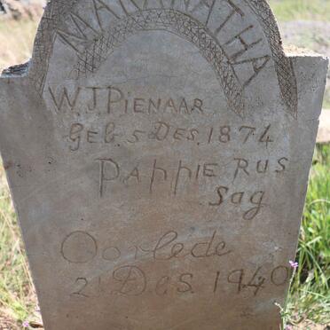 PIENAAR W.J. 1874-1940